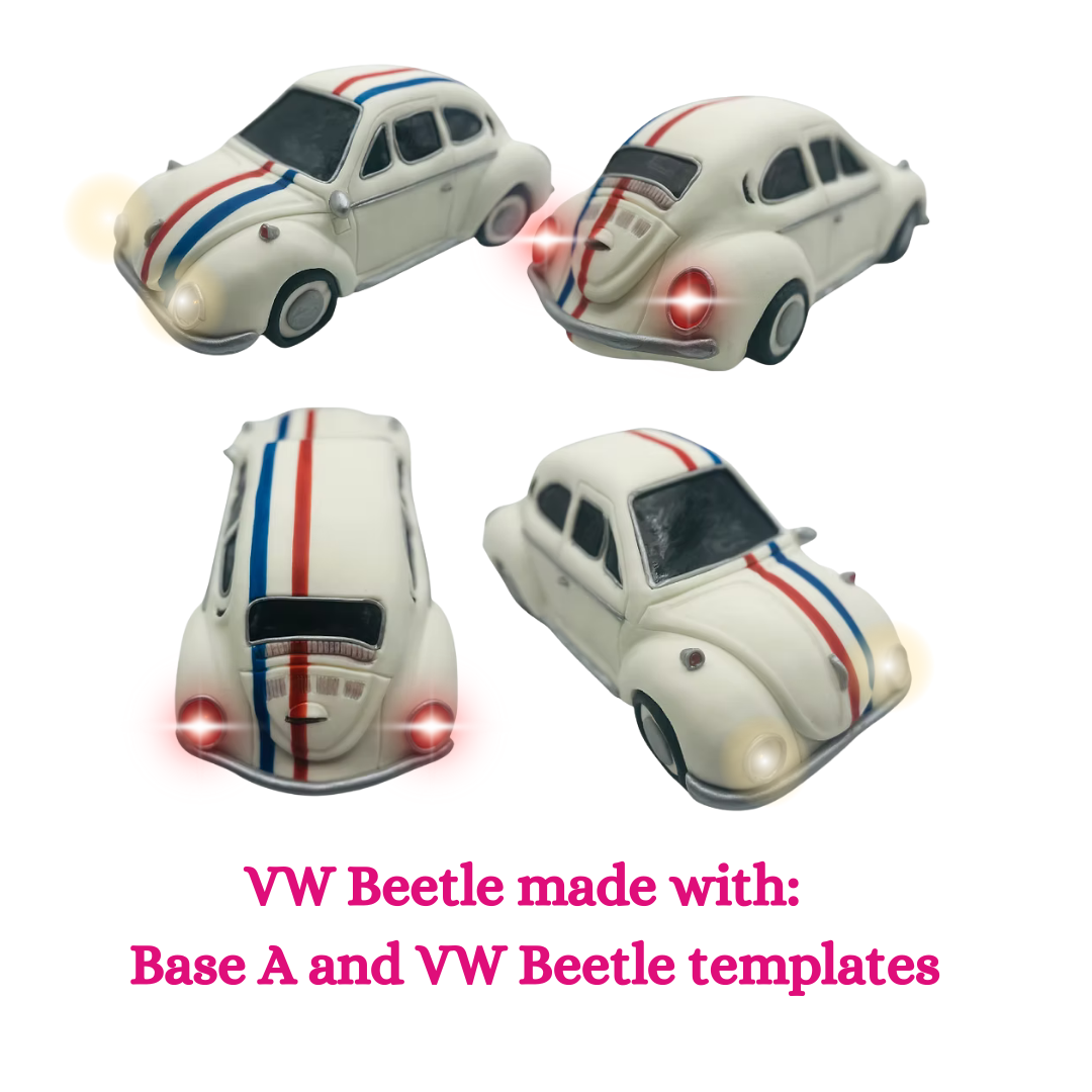MINI / VW BEETLE CAR CAKE KIT  - BASE A and compatible templates