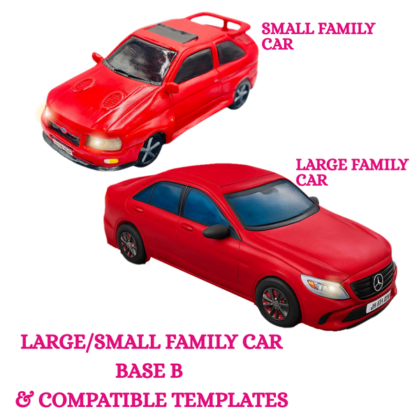 SMALL / LARGE FAMILY CAR CAKE KIT  - BASE B and compatible templates