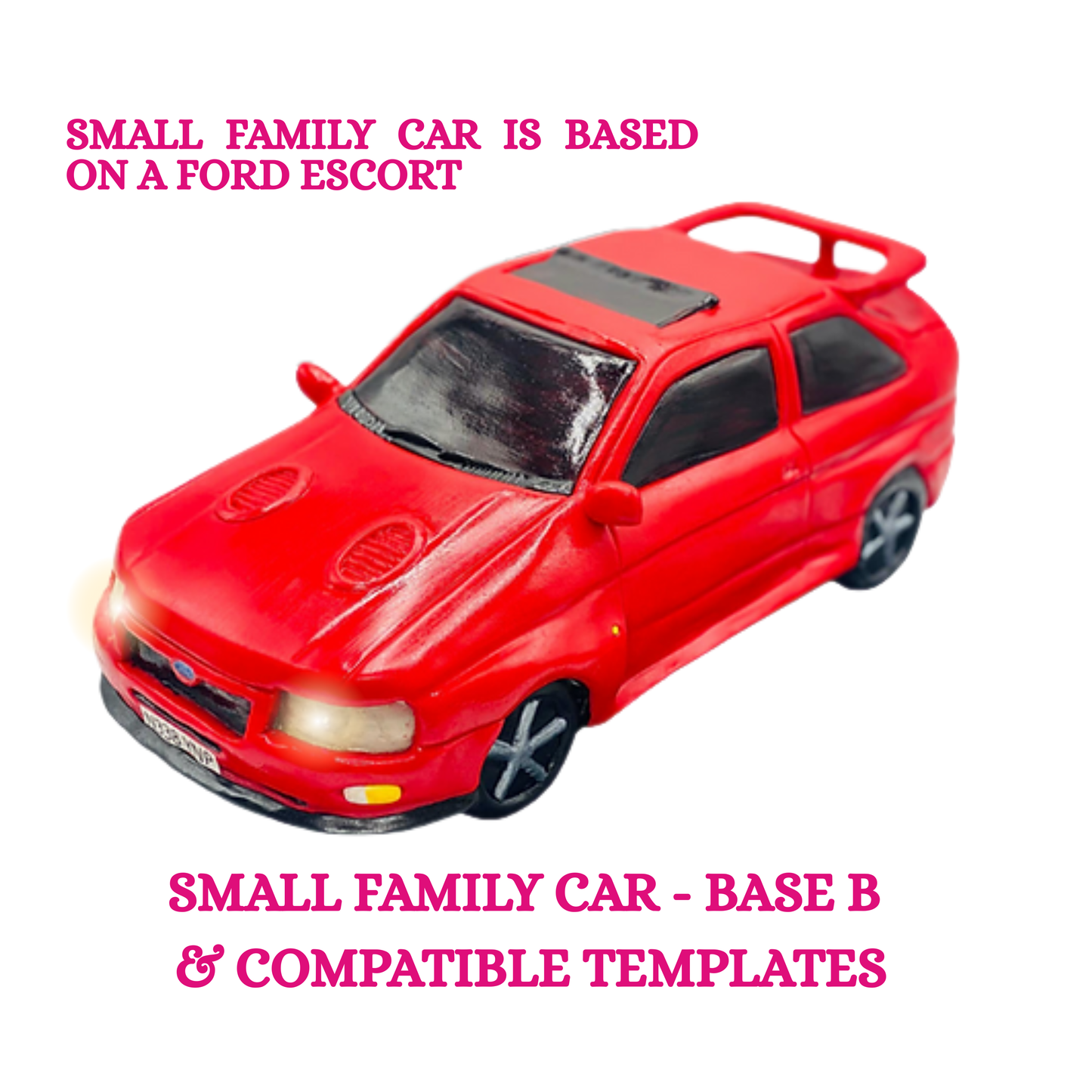 SMALL / LARGE FAMILY CAR CAKE KIT  - BASE B and compatible templates