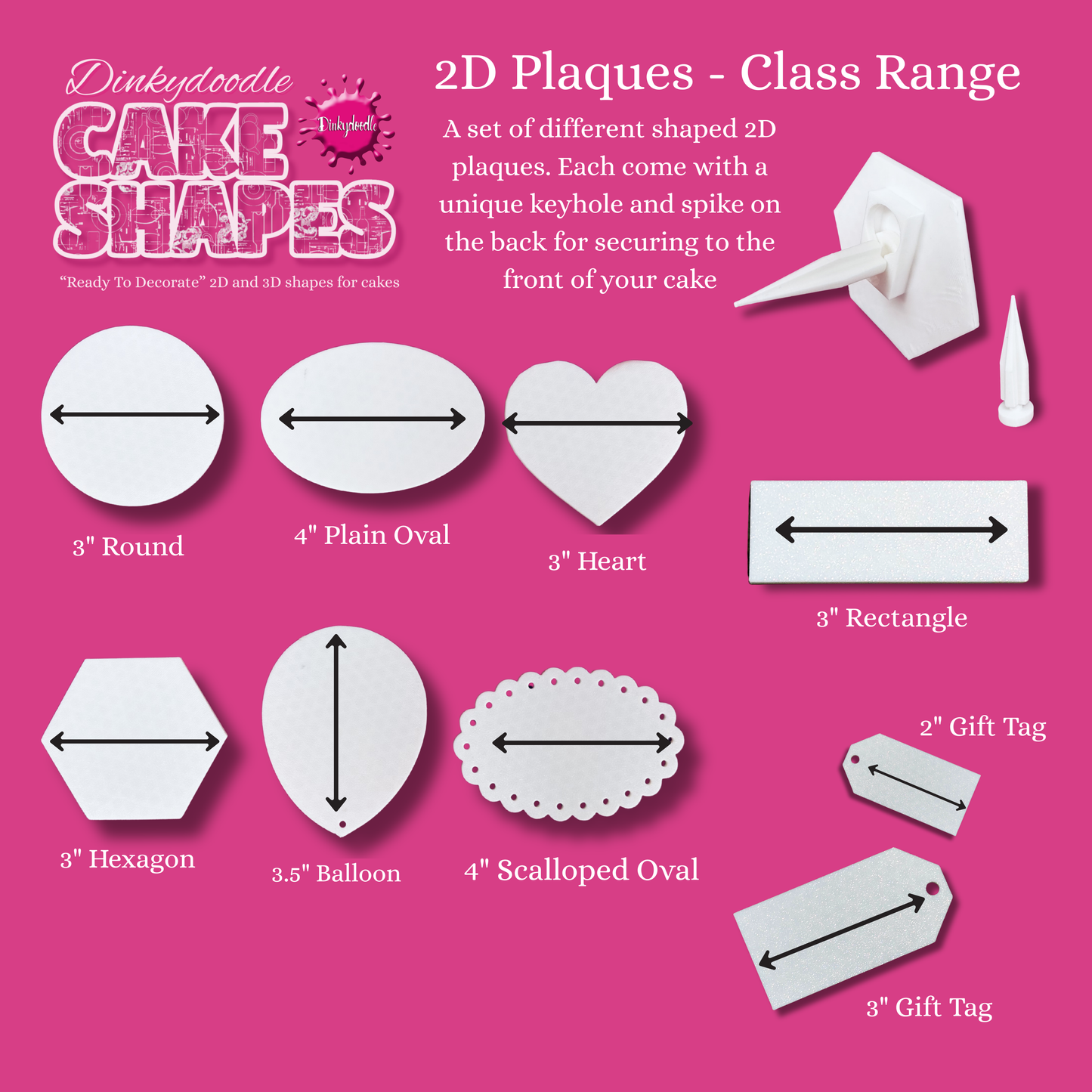 Cake Shapes - 2D Classic Plaques