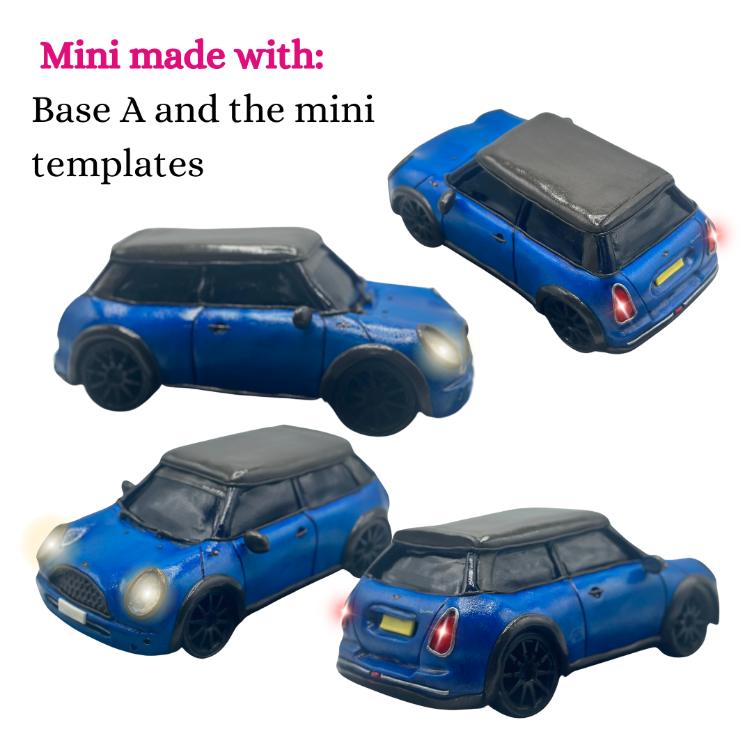 MINI / VW BEETLE CAR CAKE KIT  - BASE A and compatible templates