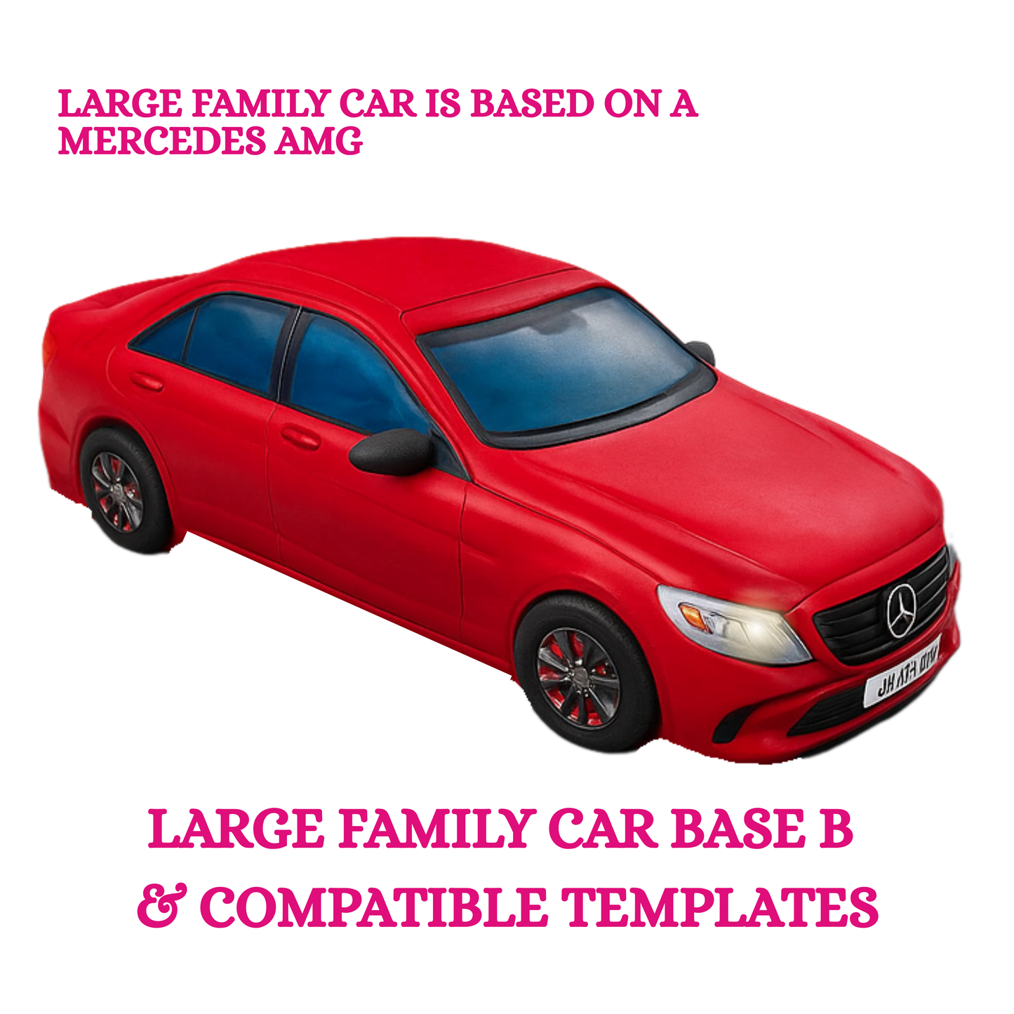 SMALL / LARGE FAMILY CAR CAKE KIT  - BASE B and compatible templates
