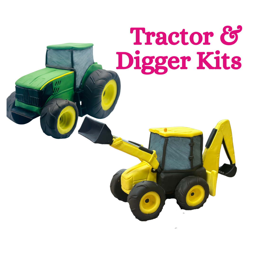 TRACTOR AND DIGGER structure cake kit for Farm and Construction