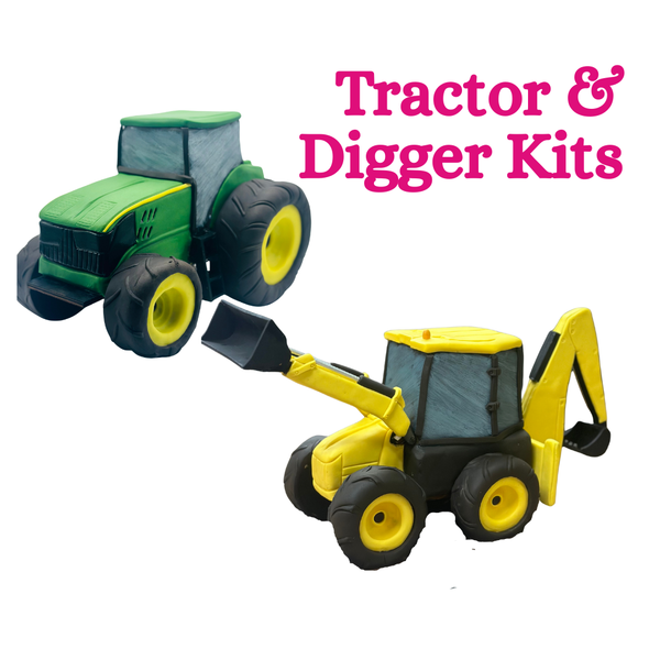 TRACTOR AND DIGGER structure cake kit for Farm and Construction