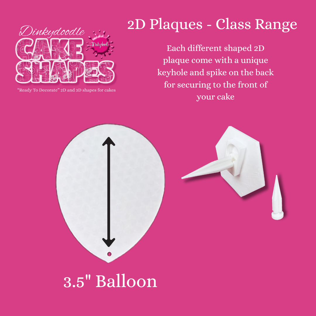 Cake Shapes - 2D Classic Plaques