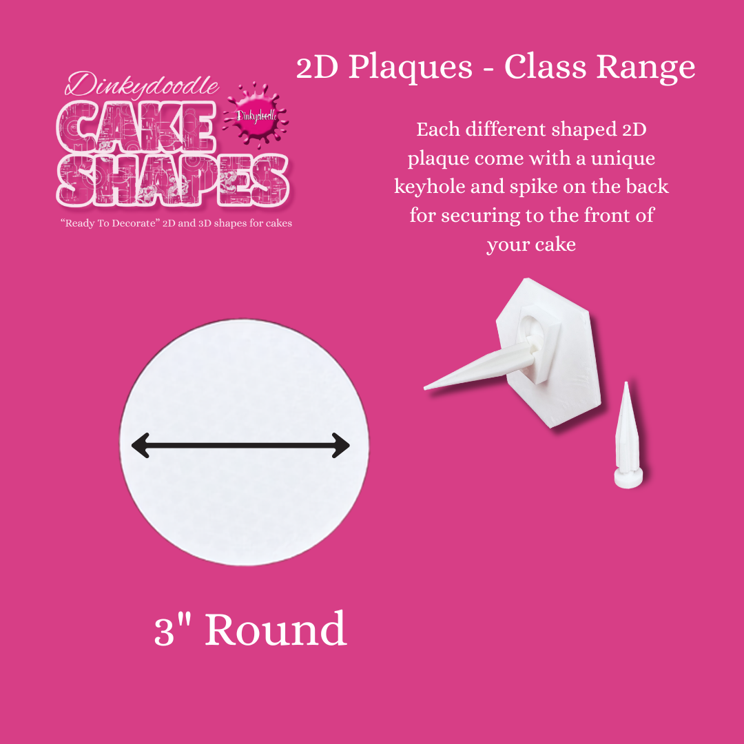 Cake Shapes - 2D Classic Plaques