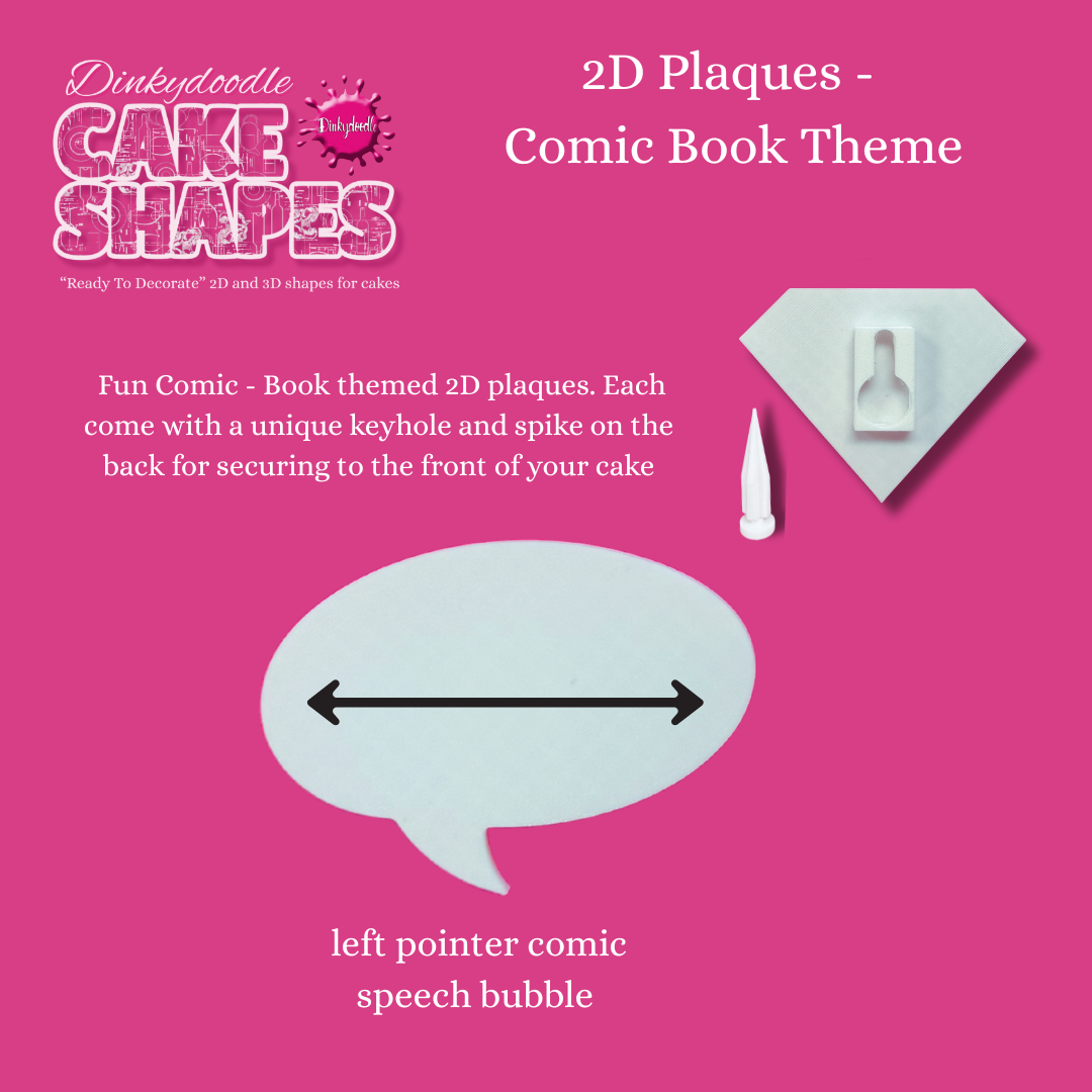 Cake shapes - Comic Book 2D plaques