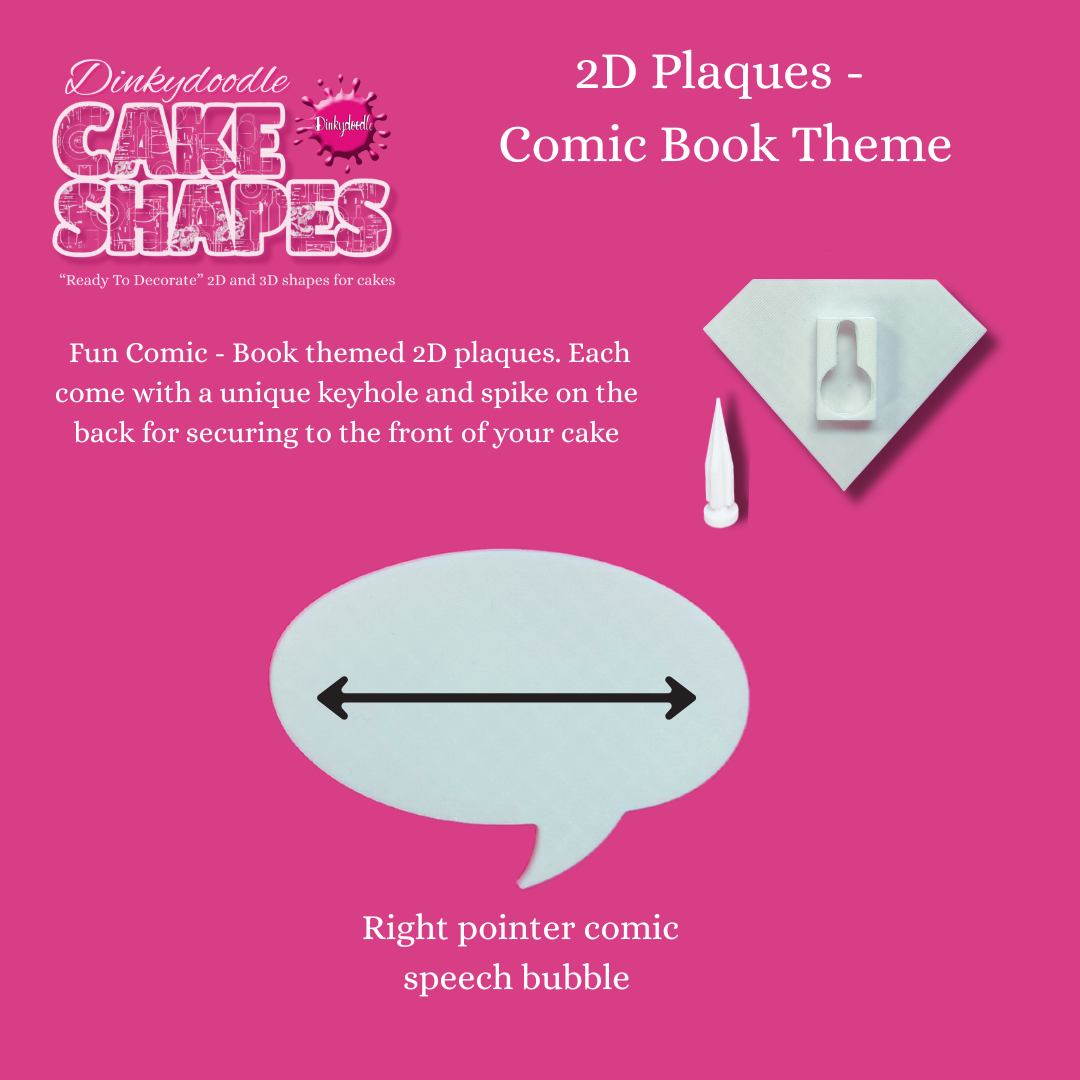Cake shapes - Comic Book 2D plaques