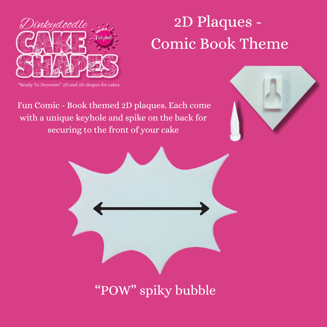Cake shapes - Comic Book 2D plaques