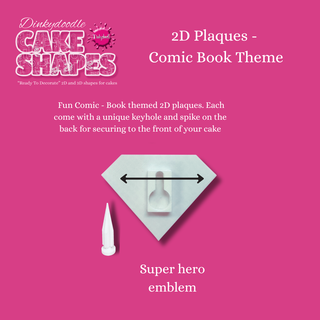Cake shapes - Comic Book 2D plaques