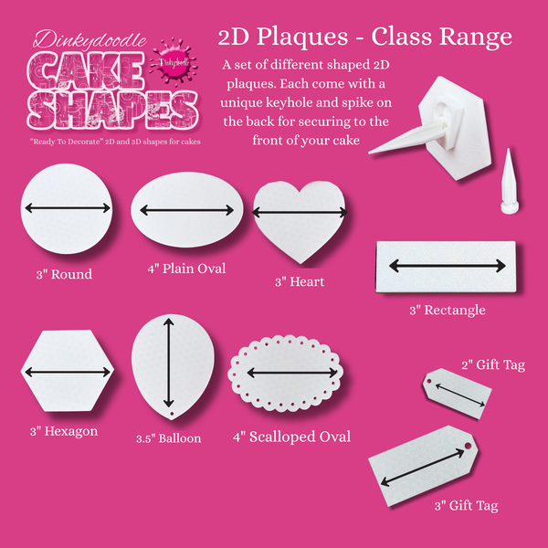 Cake Shapes - 2D Classic Plaques