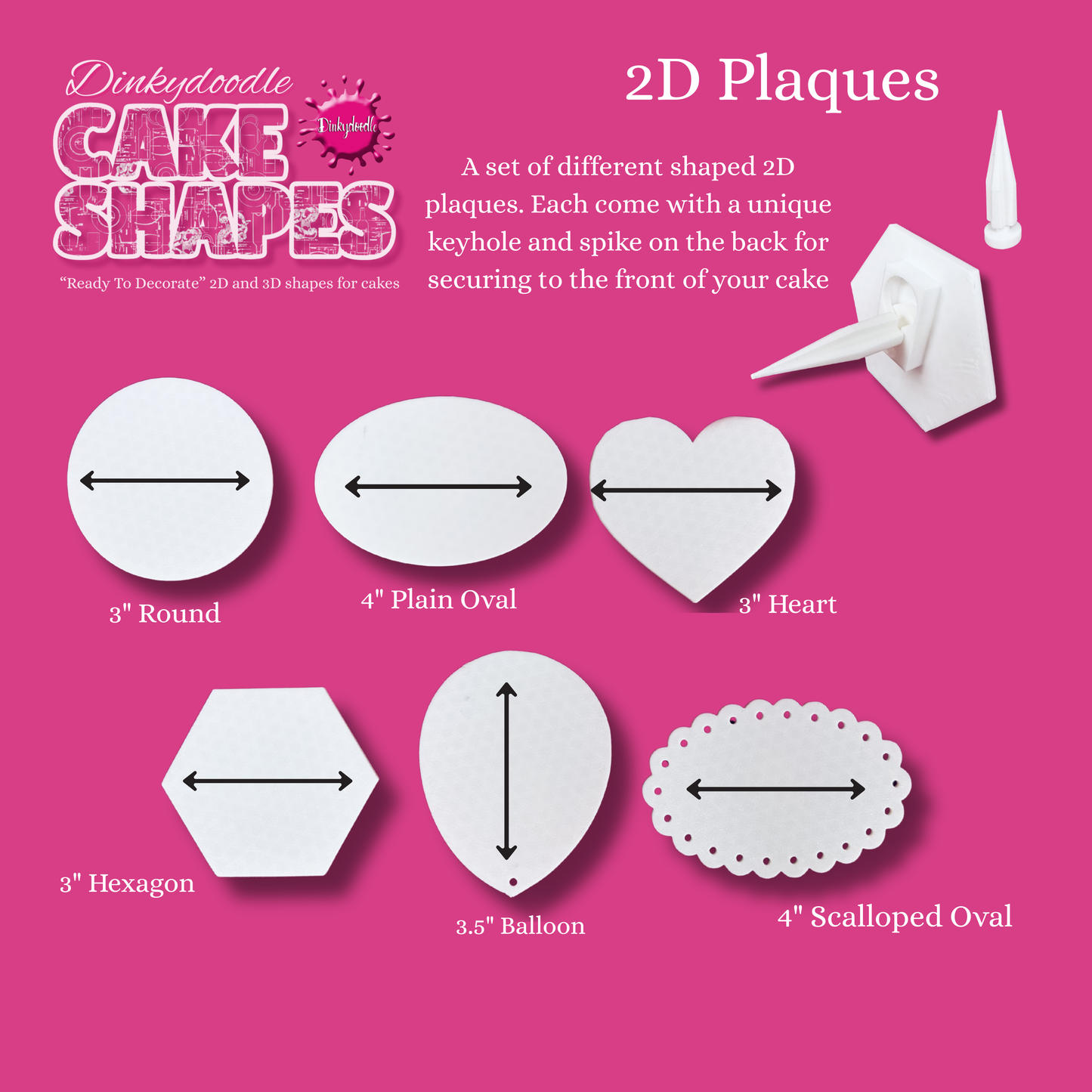 Cake Shapes - 2D Plaques