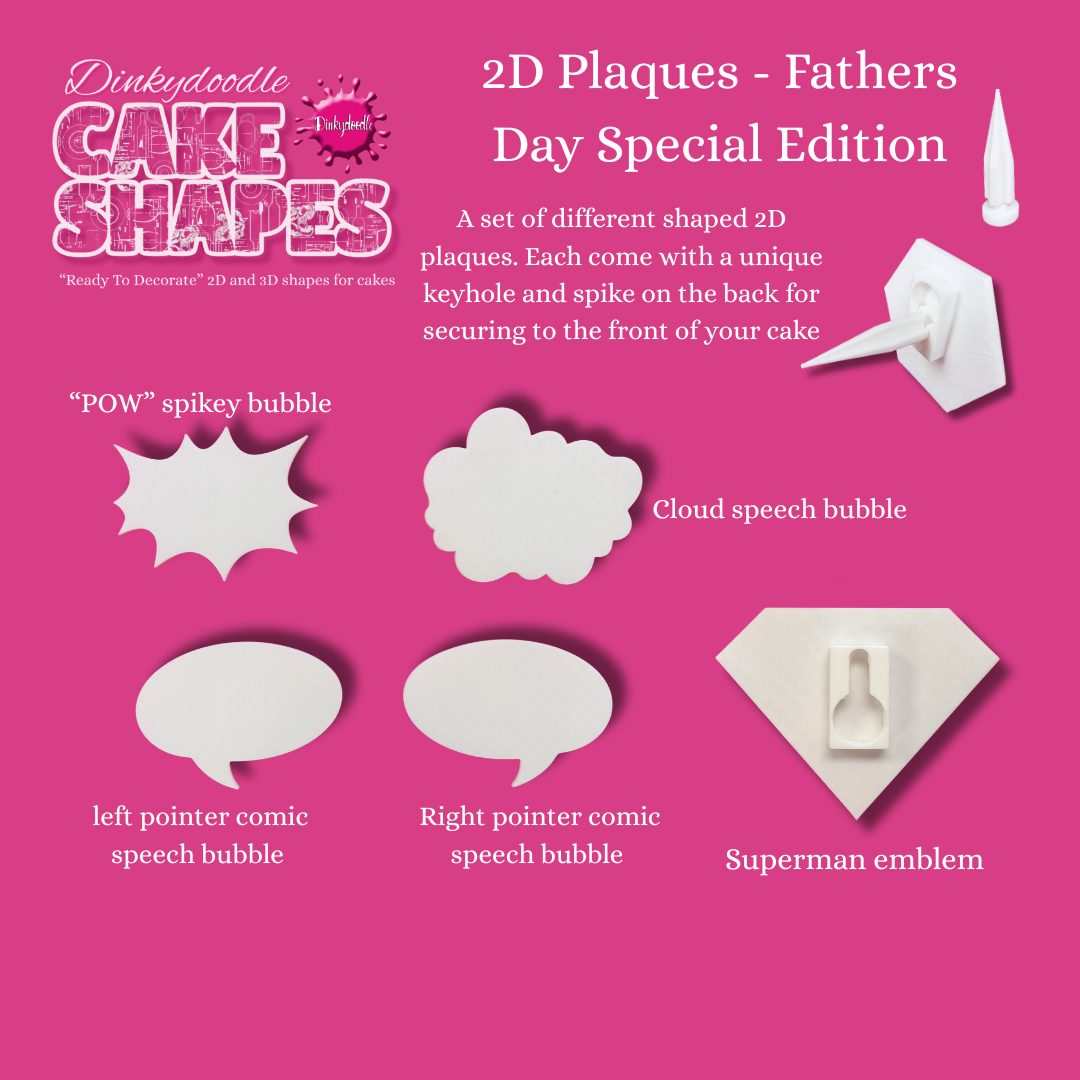 Cake Shapes - 2D plaques FATHER DAY EDITION